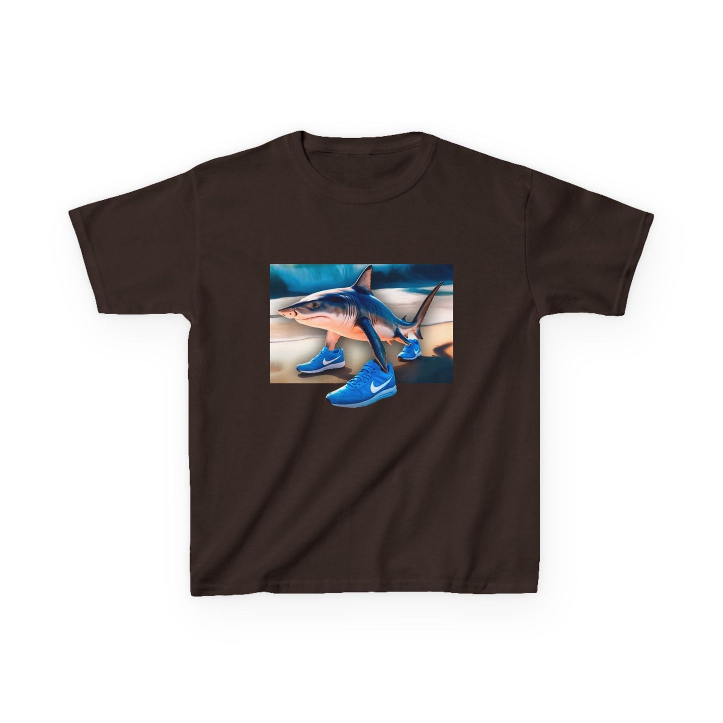 Camiseta tiburón. Tralalero Tralala. Playful Shark Adventure Tee | Kids Heavy Cotton™ T-Shirt, Fun Birthday Gift, Kid's Summer Outfit, Nautical Theme Shirt, Ocean Lover Shirt