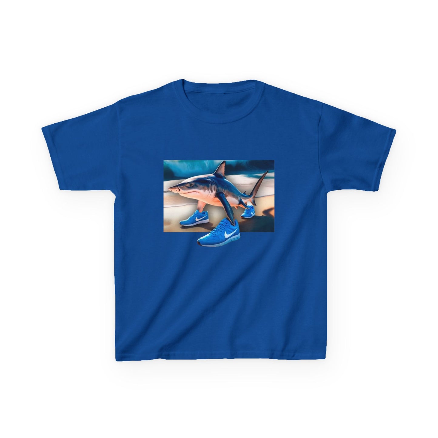 Camiseta tiburón. Tralalero Tralala. Playful Shark Adventure Tee | Kids Heavy Cotton™ T-Shirt, Fun Birthday Gift, Kid's Summer Outfit, Nautical Theme Shirt, Ocean Lover Shirt