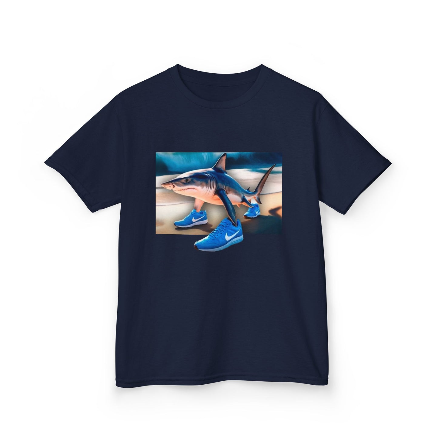 Camiseta tiburón. Tralalero Tralala. Playful Shark Adventure Tee | Kids Heavy Cotton™ T-Shirt, Fun Birthday Gift, Kid's Summer Outfit, Nautical Theme Shirt, Ocean Lover Shirt