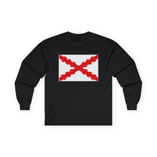 Camiseta manga larga bandera Aspa Borgoña Cruz de San Andrés