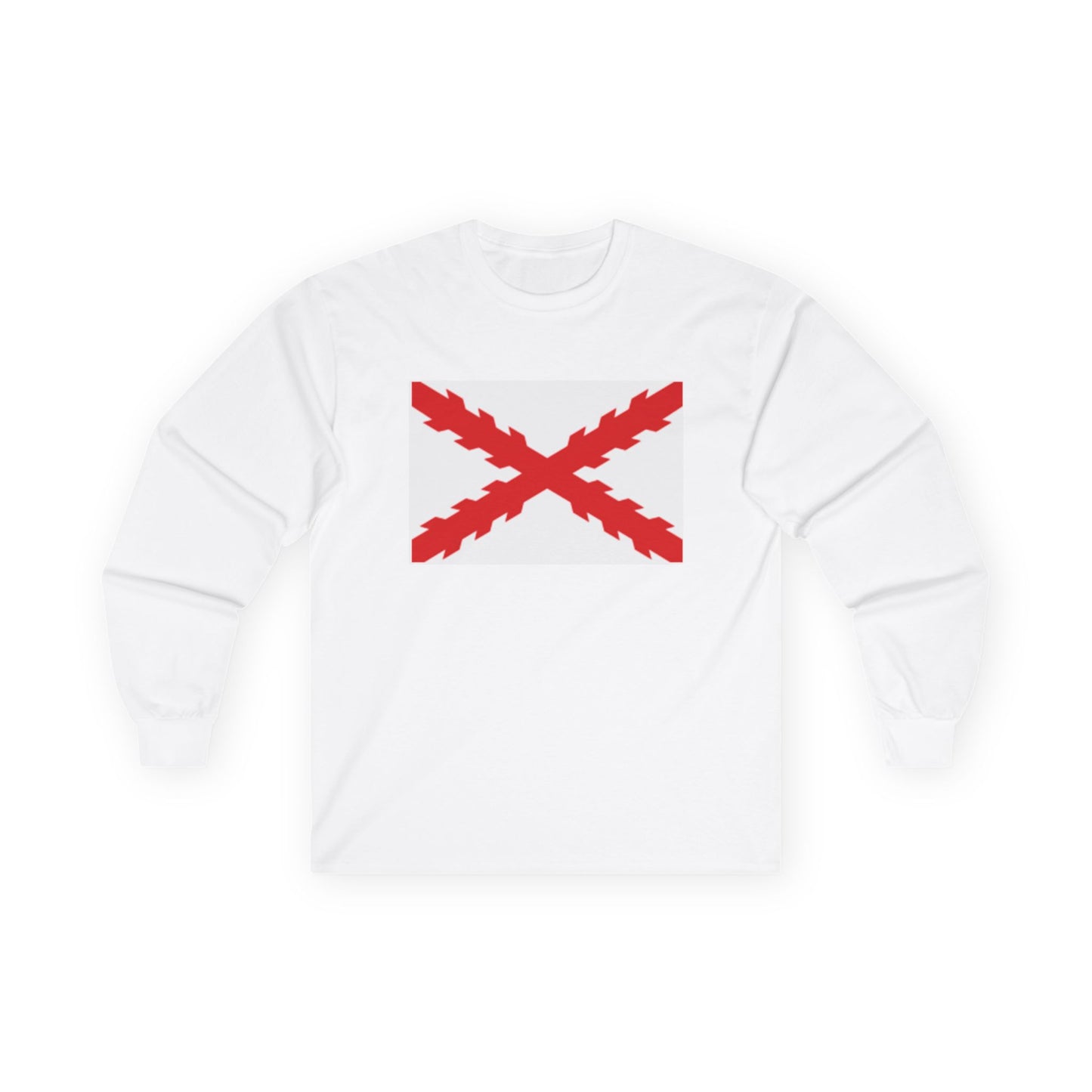 Camiseta manga larga bandera Aspa Borgoña Cruz de San Andrés