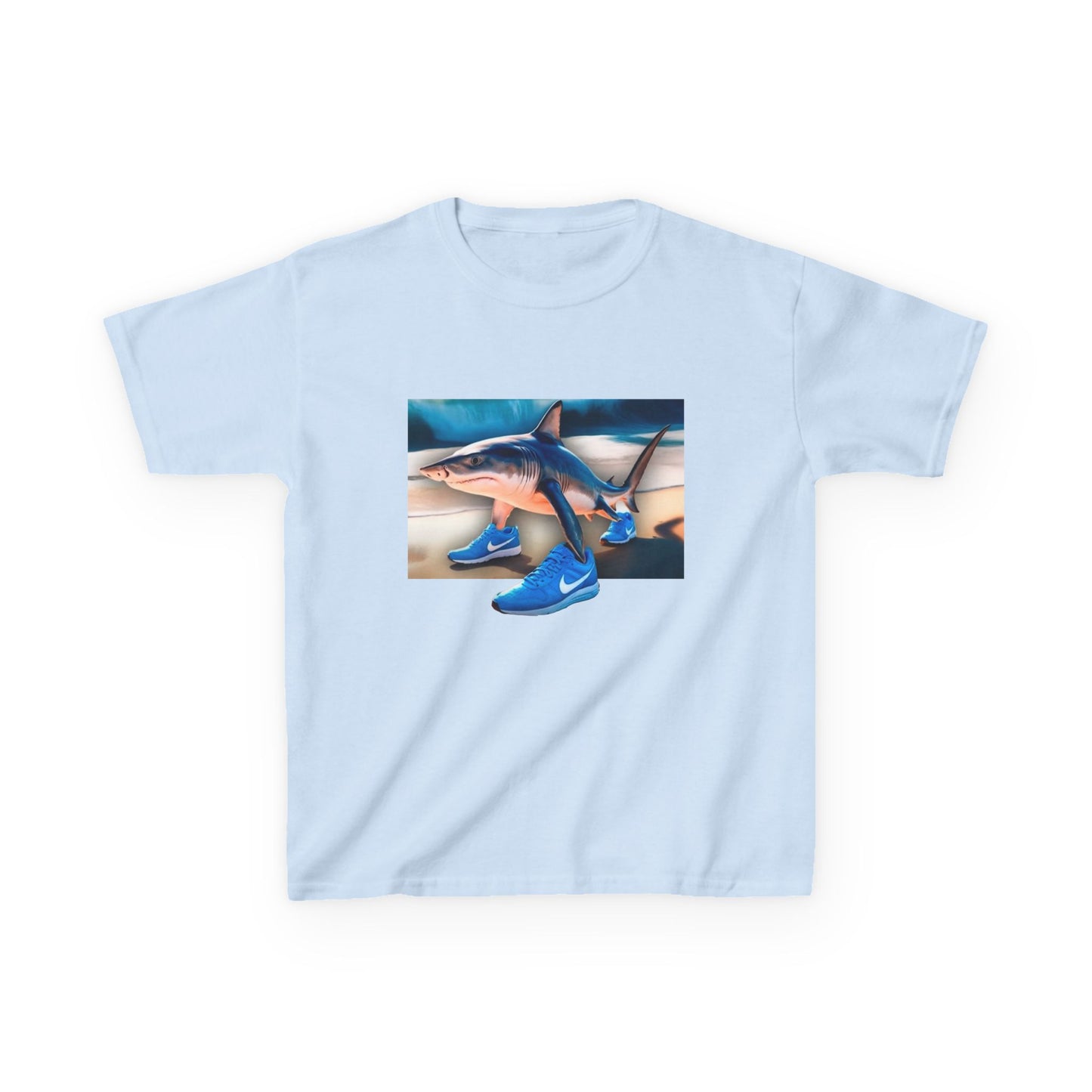 Camiseta tiburón. Tralalero Tralala. Playful Shark Adventure Tee | Kids Heavy Cotton™ T-Shirt, Fun Birthday Gift, Kid's Summer Outfit, Nautical Theme Shirt, Ocean Lover Shirt