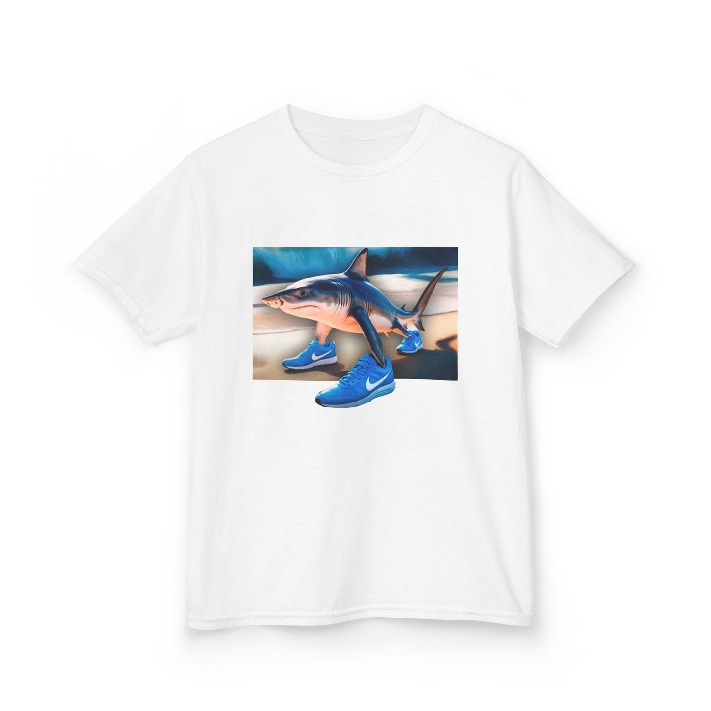 Camiseta tiburón. Tralalero Tralala. Playful Shark Adventure Tee | Kids Heavy Cotton™ T-Shirt, Fun Birthday Gift, Kid's Summer Outfit, Nautical Theme Shirt, Ocean Lover Shirt