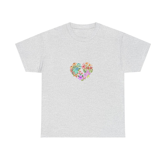 Camiseta manga corta Corazón Floral