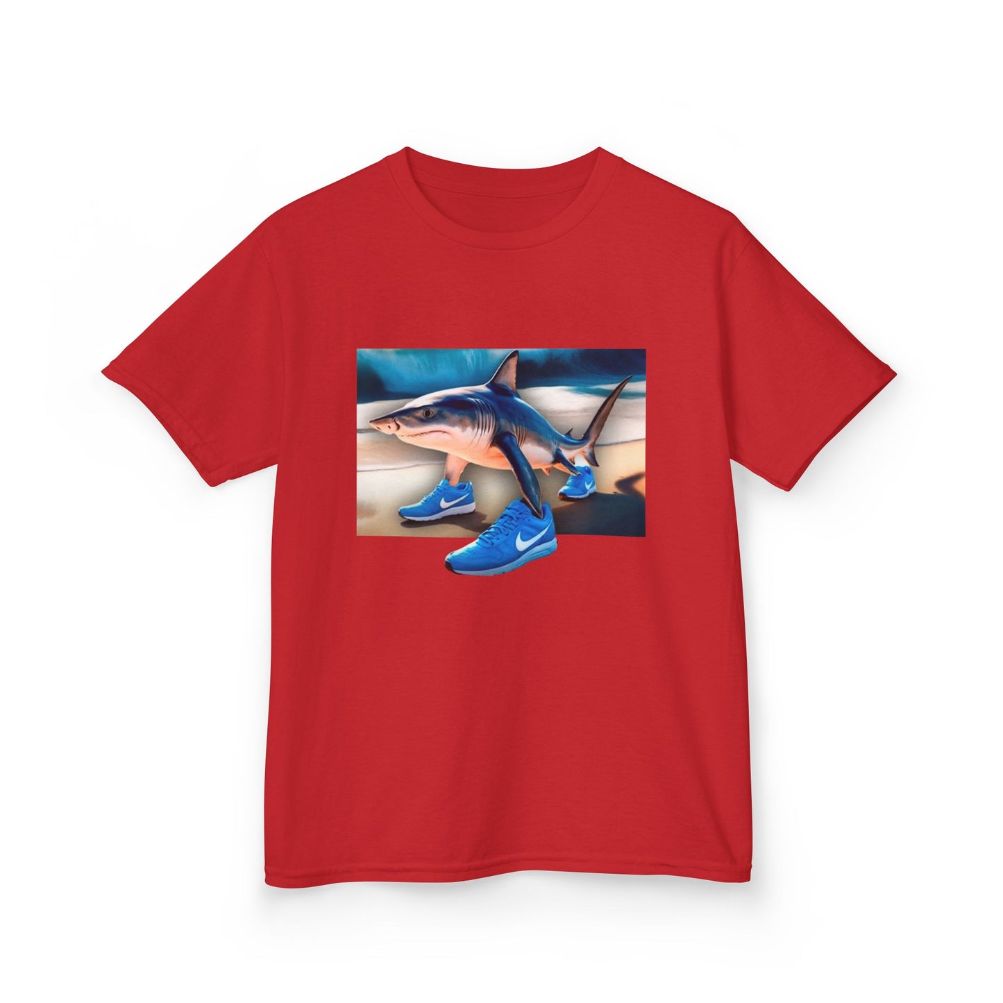 Camiseta tiburón. Tralalero Tralala. Playful Shark Adventure Tee | Kids Heavy Cotton™ T-Shirt, Fun Birthday Gift, Kid's Summer Outfit, Nautical Theme Shirt, Ocean Lover Shirt