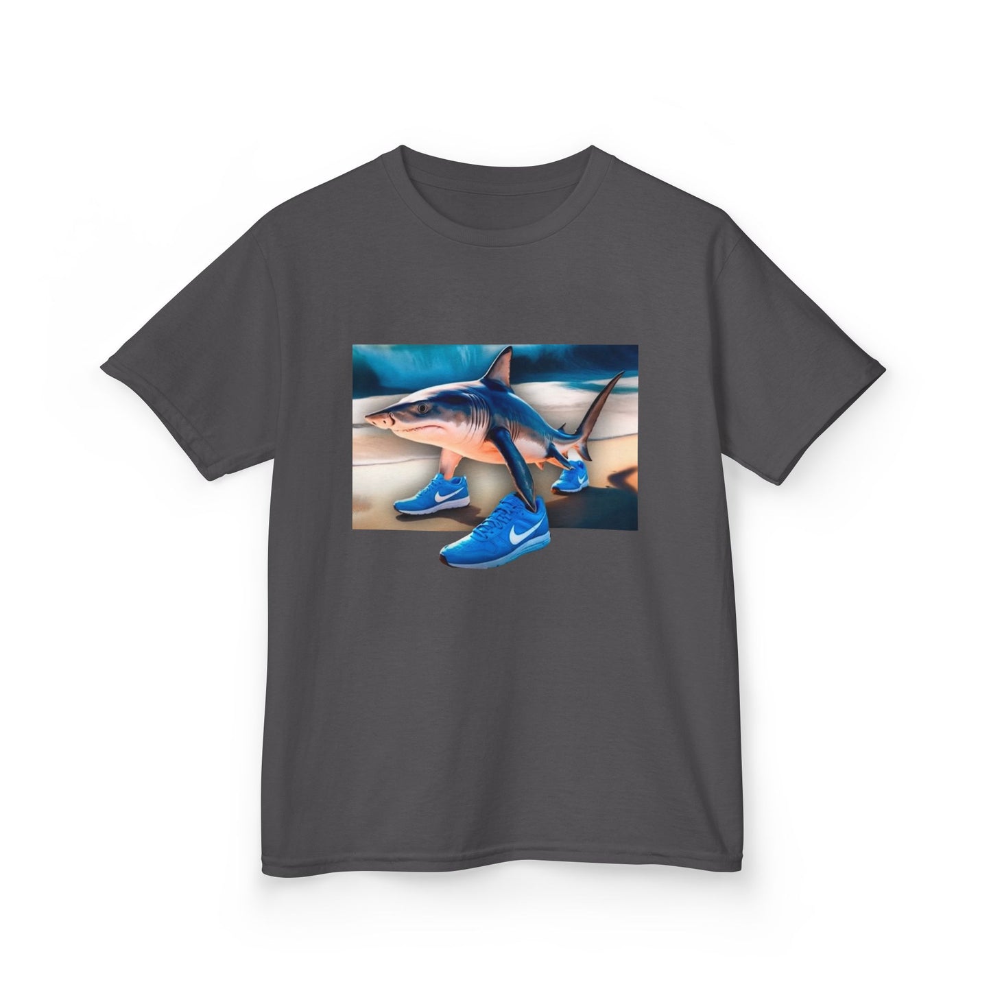 Camiseta tiburón. Tralalero Tralala. Playful Shark Adventure Tee | Kids Heavy Cotton™ T-Shirt, Fun Birthday Gift, Kid's Summer Outfit, Nautical Theme Shirt, Ocean Lover Shirt