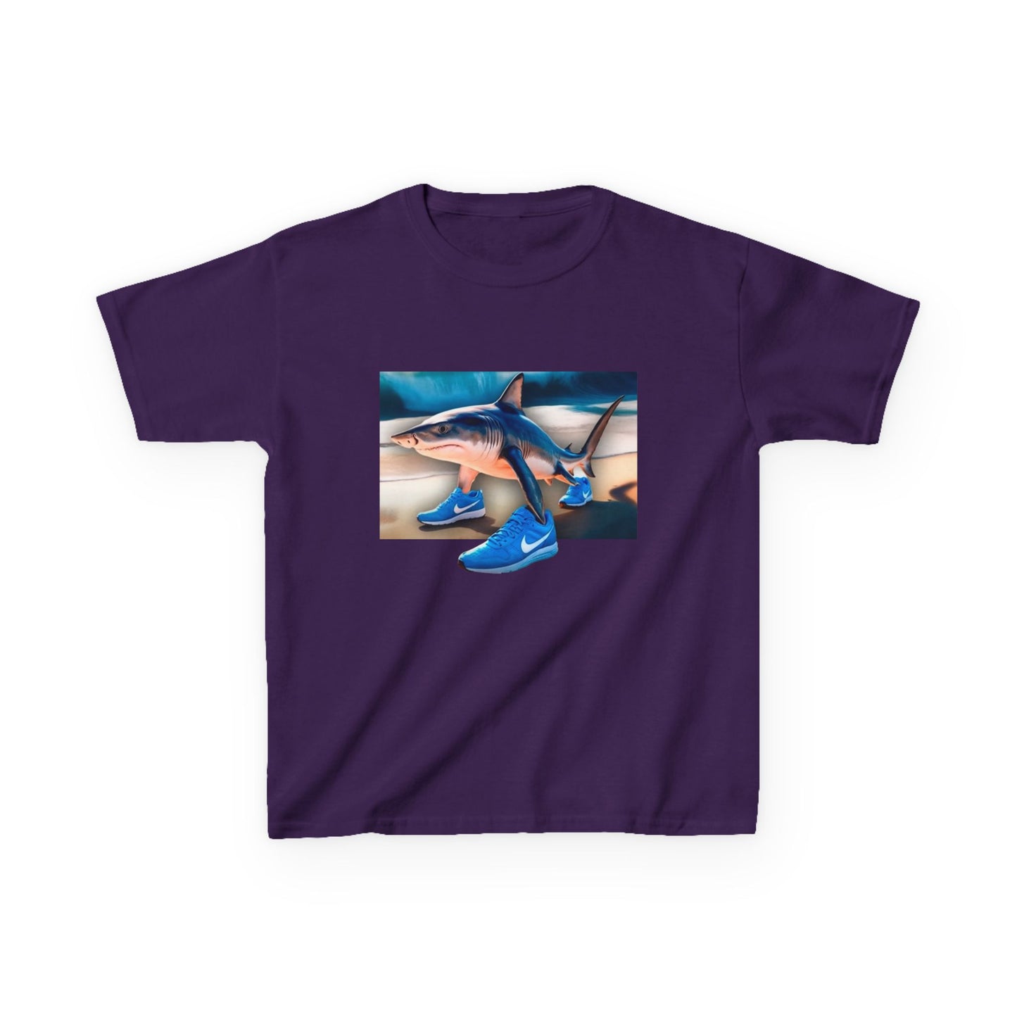 Camiseta tiburón. Tralalero Tralala. Playful Shark Adventure Tee | Kids Heavy Cotton™ T-Shirt, Fun Birthday Gift, Kid's Summer Outfit, Nautical Theme Shirt, Ocean Lover Shirt