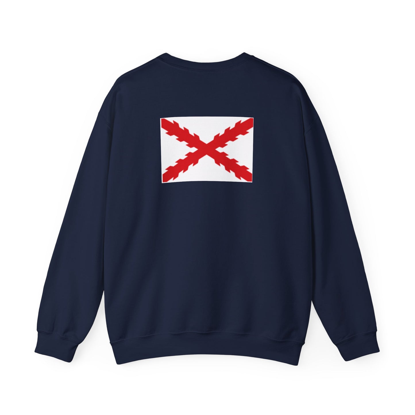 Aspa de Borgoña Sudadera espalda.