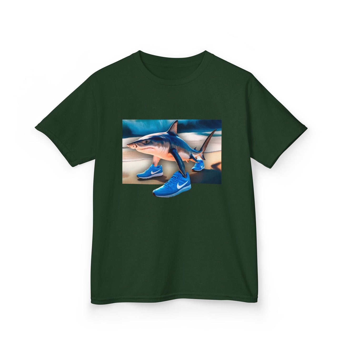 Camiseta tiburón. Tralalero Tralala. Playful Shark Adventure Tee | Kids Heavy Cotton™ T-Shirt, Fun Birthday Gift, Kid's Summer Outfit, Nautical Theme Shirt, Ocean Lover Shirt