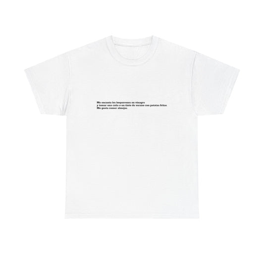 Camiseta manga corta Me gusta los boquerones en vinagre