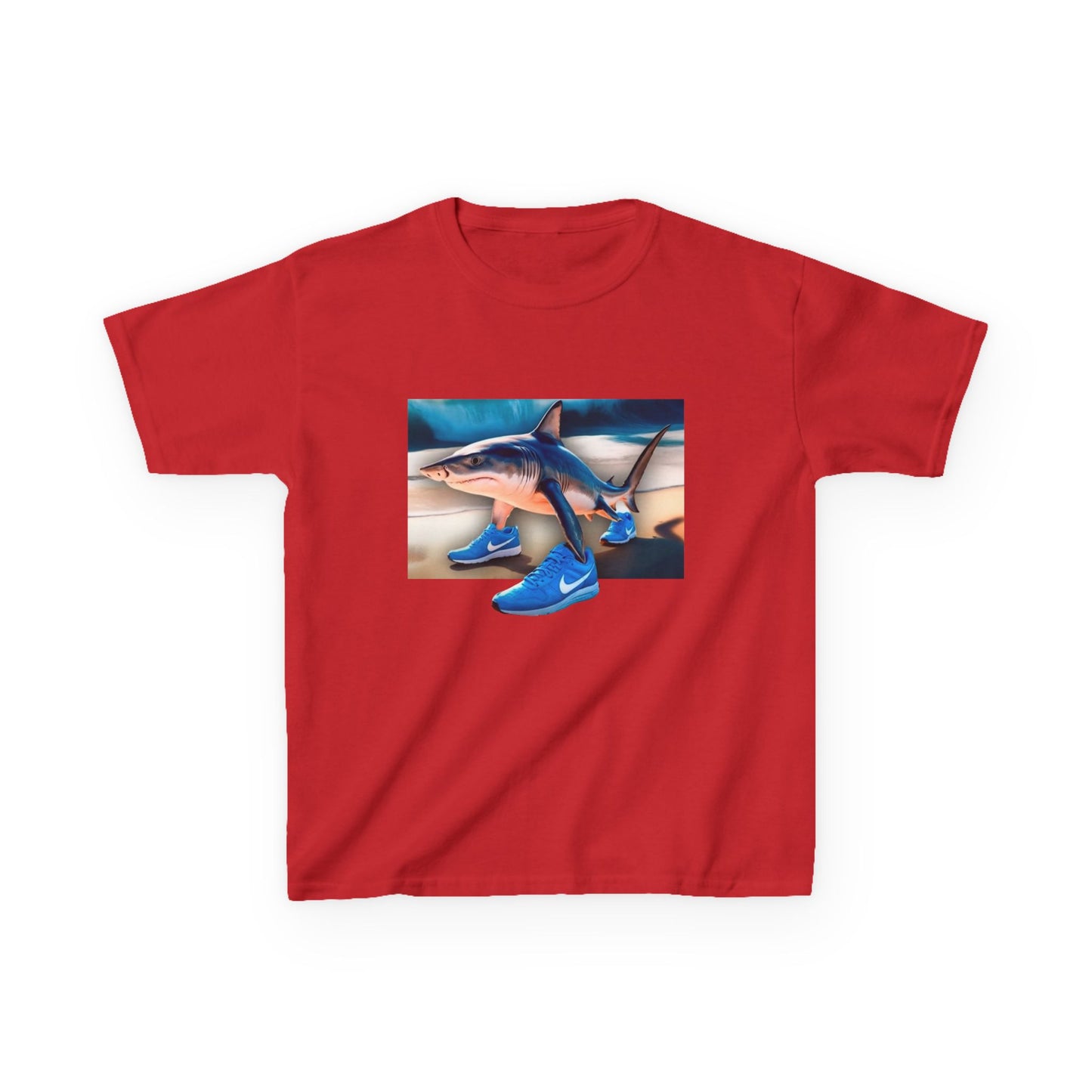 Camiseta tiburón. Tralalero Tralala. Playful Shark Adventure Tee | Kids Heavy Cotton™ T-Shirt, Fun Birthday Gift, Kid's Summer Outfit, Nautical Theme Shirt, Ocean Lover Shirt