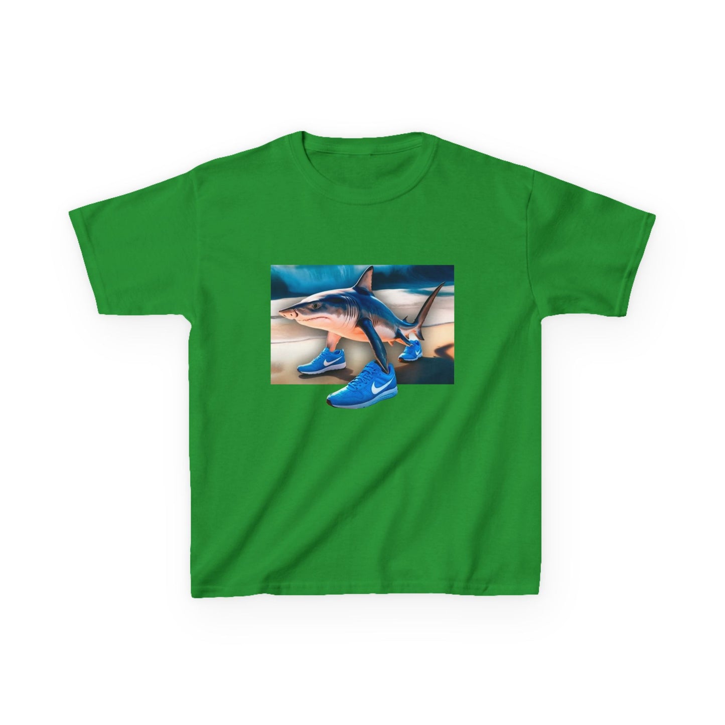 Camiseta tiburón. Tralalero Tralala. Playful Shark Adventure Tee | Kids Heavy Cotton™ T-Shirt, Fun Birthday Gift, Kid's Summer Outfit, Nautical Theme Shirt, Ocean Lover Shirt