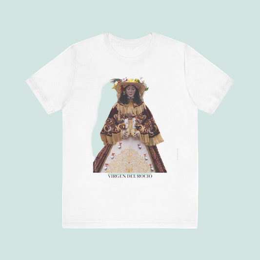 Camiseta manga corta Virgen del Rocío vestida de pastora.