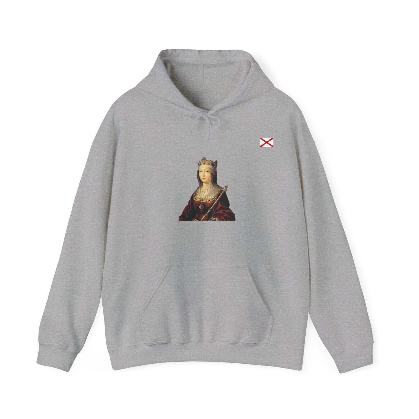 Sudadera Isabel La Católica con bandera Borgoña