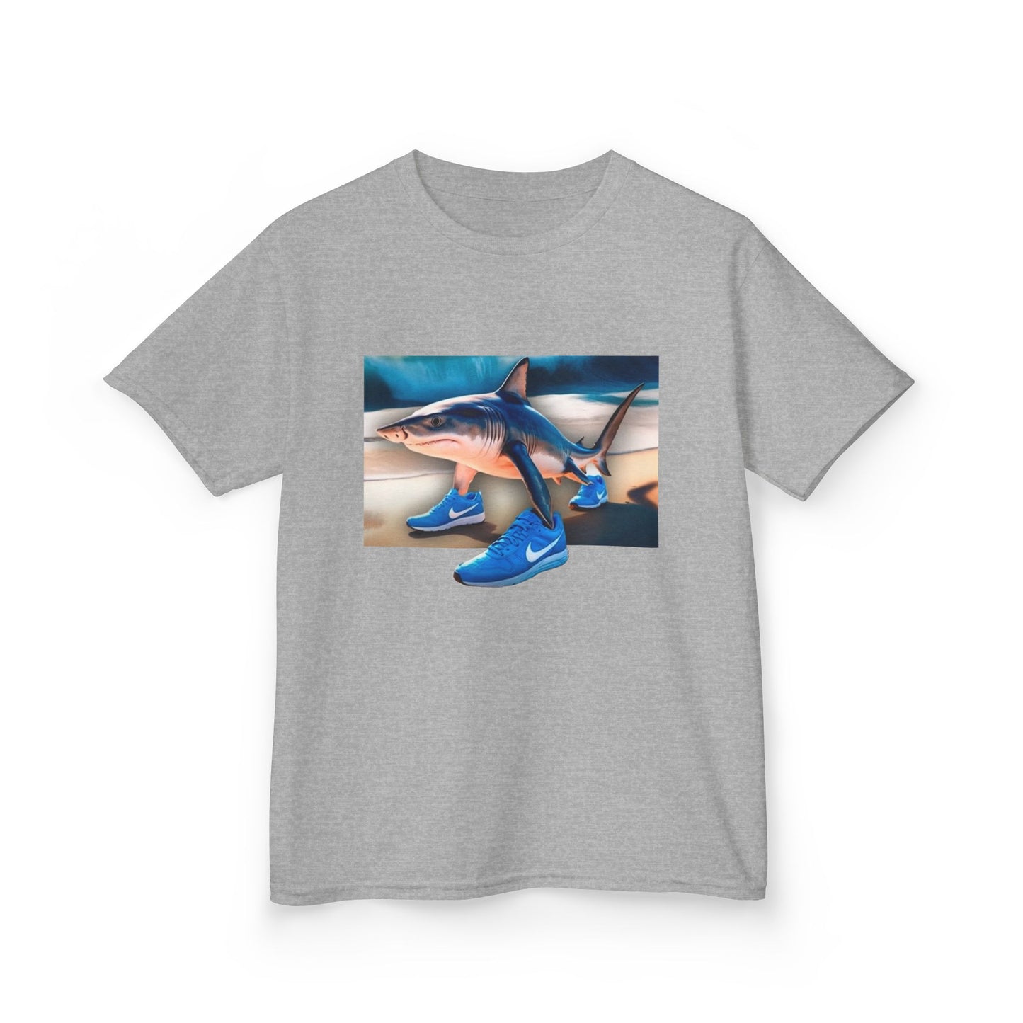 Camiseta tiburón. Tralalero Tralala. Playful Shark Adventure Tee | Kids Heavy Cotton™ T-Shirt, Fun Birthday Gift, Kid's Summer Outfit, Nautical Theme Shirt, Ocean Lover Shirt
