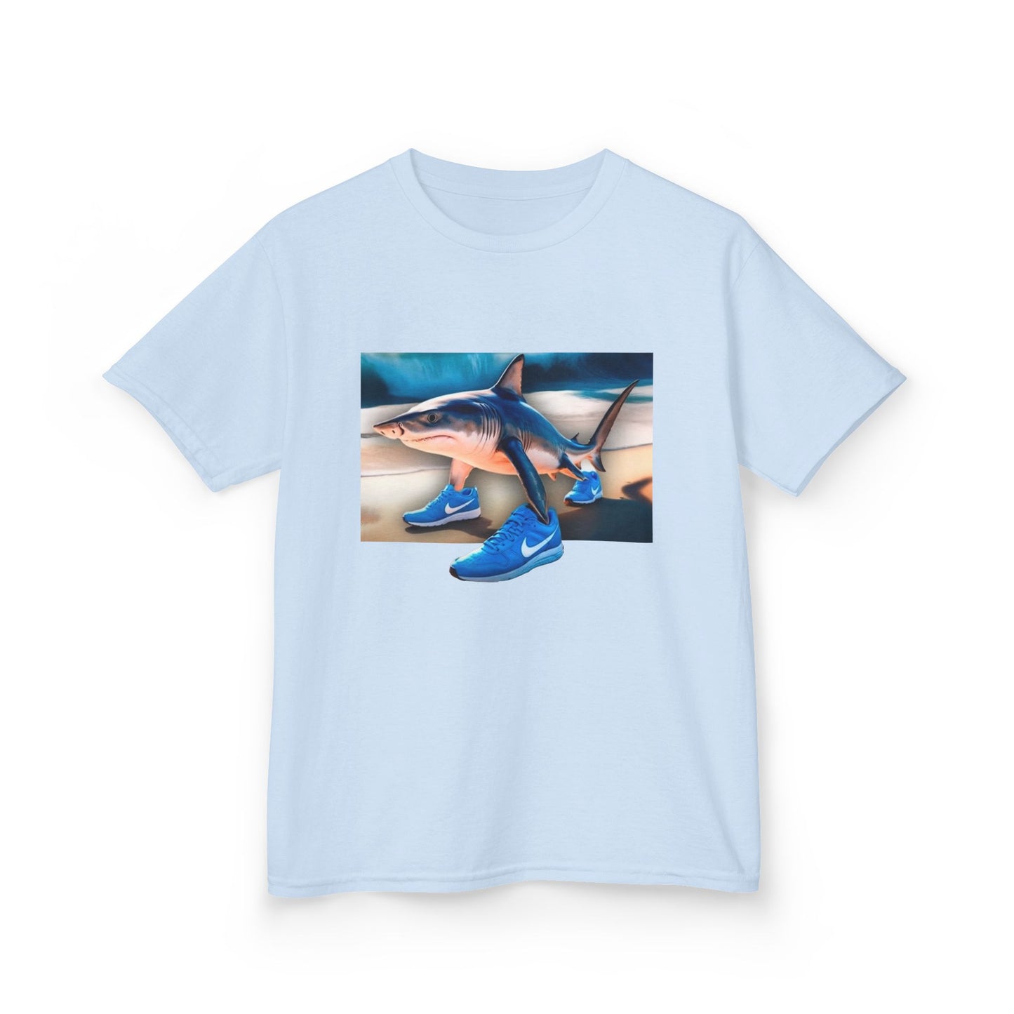 Camiseta tiburón. Tralalero Tralala. Playful Shark Adventure Tee | Kids Heavy Cotton™ T-Shirt, Fun Birthday Gift, Kid's Summer Outfit, Nautical Theme Shirt, Ocean Lover Shirt