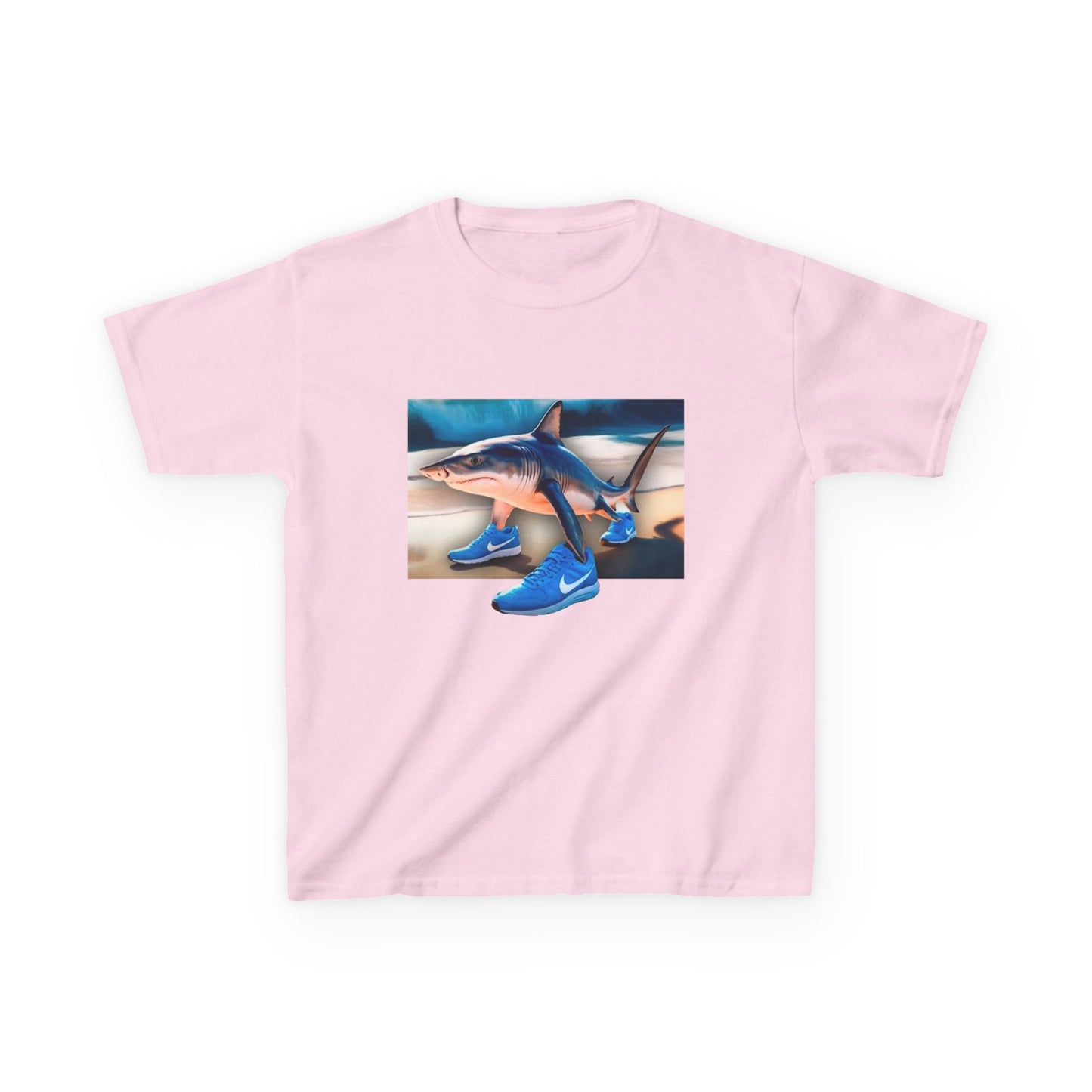Camiseta tiburón. Tralalero Tralala. Playful Shark Adventure Tee | Kids Heavy Cotton™ T-Shirt, Fun Birthday Gift, Kid's Summer Outfit, Nautical Theme Shirt, Ocean Lover Shirt