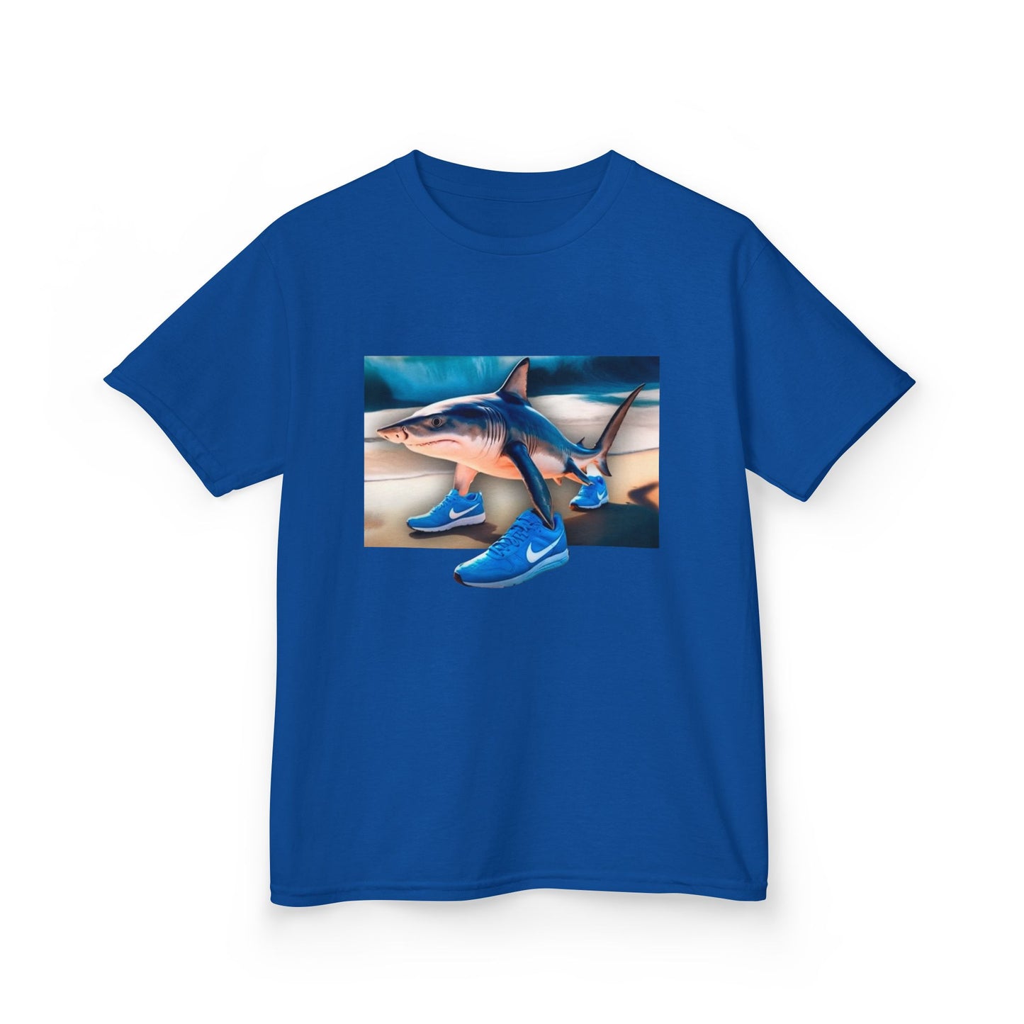 Camiseta tiburón. Tralalero Tralala. Playful Shark Adventure Tee | Kids Heavy Cotton™ T-Shirt, Fun Birthday Gift, Kid's Summer Outfit, Nautical Theme Shirt, Ocean Lover Shirt