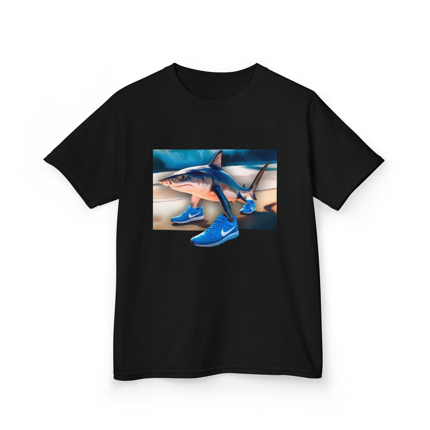 Camiseta tiburón. Tralalero Tralala. Playful Shark Adventure Tee | Kids Heavy Cotton™ T-Shirt, Fun Birthday Gift, Kid's Summer Outfit, Nautical Theme Shirt, Ocean Lover Shirt