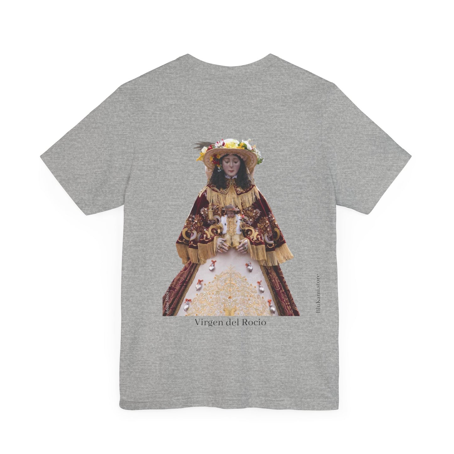 Camiseta manga corta Virgen del Rocío vestida de pastora.