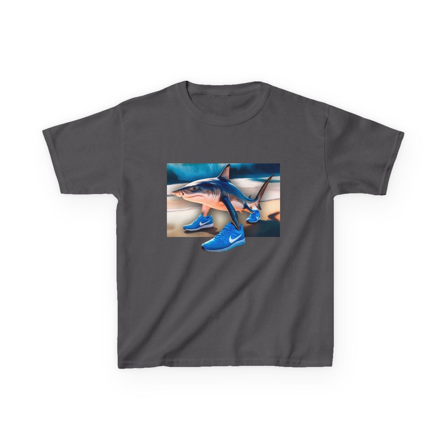 Camiseta tiburón. Tralalero Tralala. Playful Shark Adventure Tee | Kids Heavy Cotton™ T-Shirt, Fun Birthday Gift, Kid's Summer Outfit, Nautical Theme Shirt, Ocean Lover Shirt