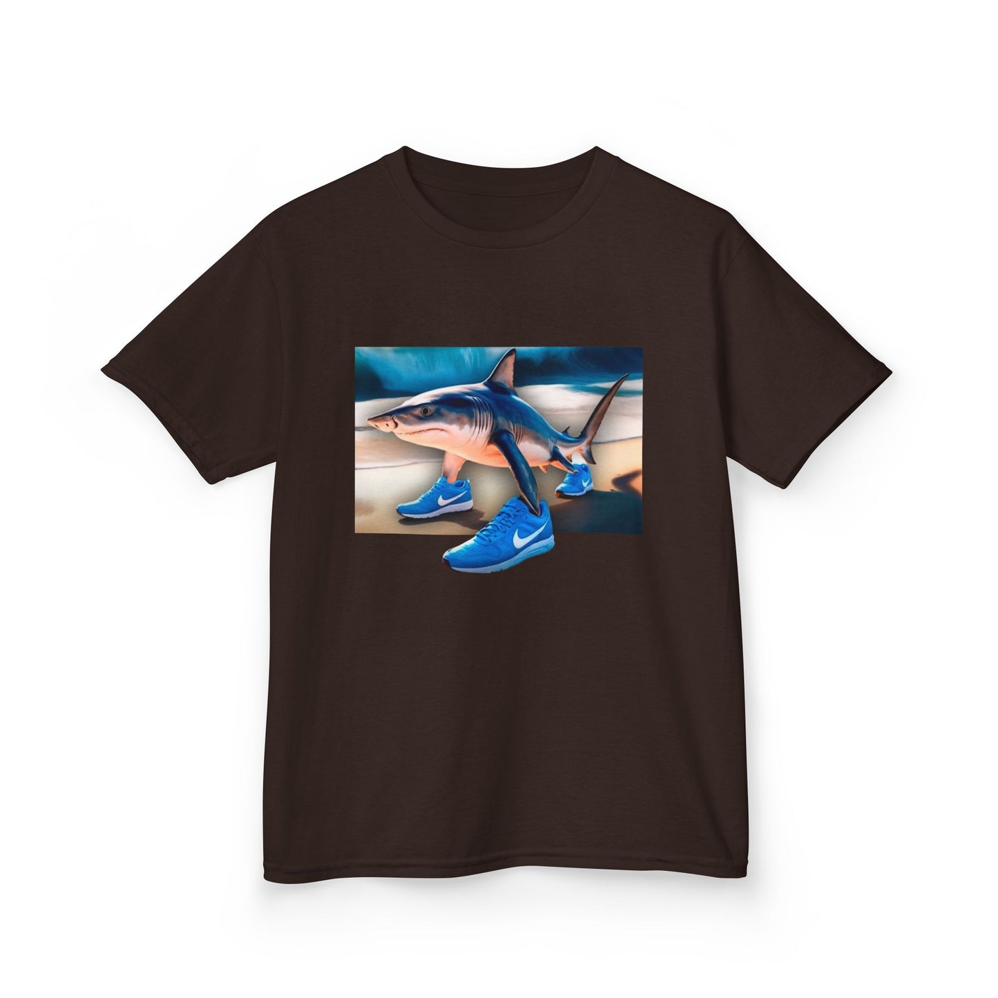 Camiseta tiburón. Tralalero Tralala. Playful Shark Adventure Tee | Kids Heavy Cotton™ T-Shirt, Fun Birthday Gift, Kid's Summer Outfit, Nautical Theme Shirt, Ocean Lover Shirt