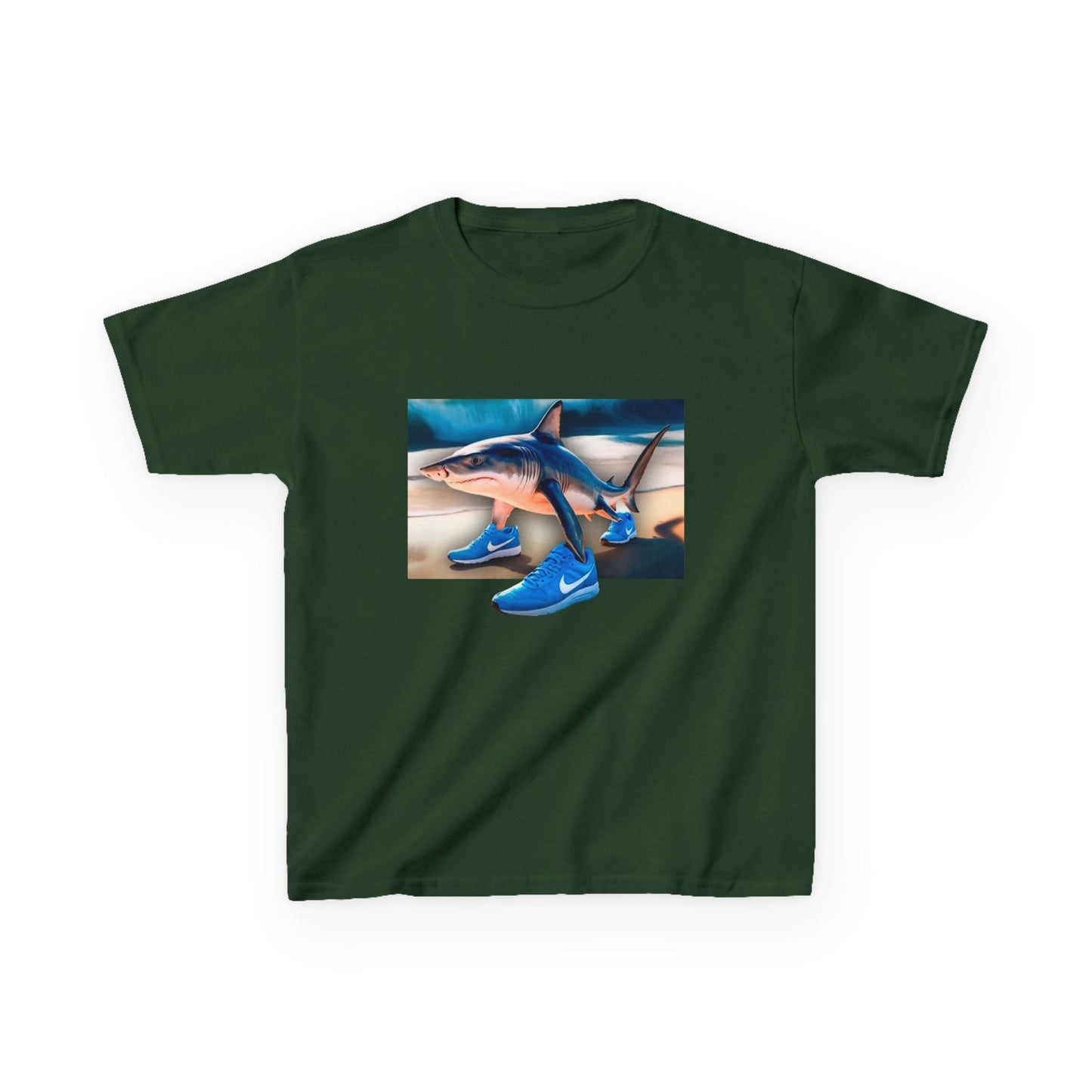 Camiseta tiburón. Tralalero Tralala. Playful Shark Adventure Tee | Kids Heavy Cotton™ T-Shirt, Fun Birthday Gift, Kid's Summer Outfit, Nautical Theme Shirt, Ocean Lover Shirt