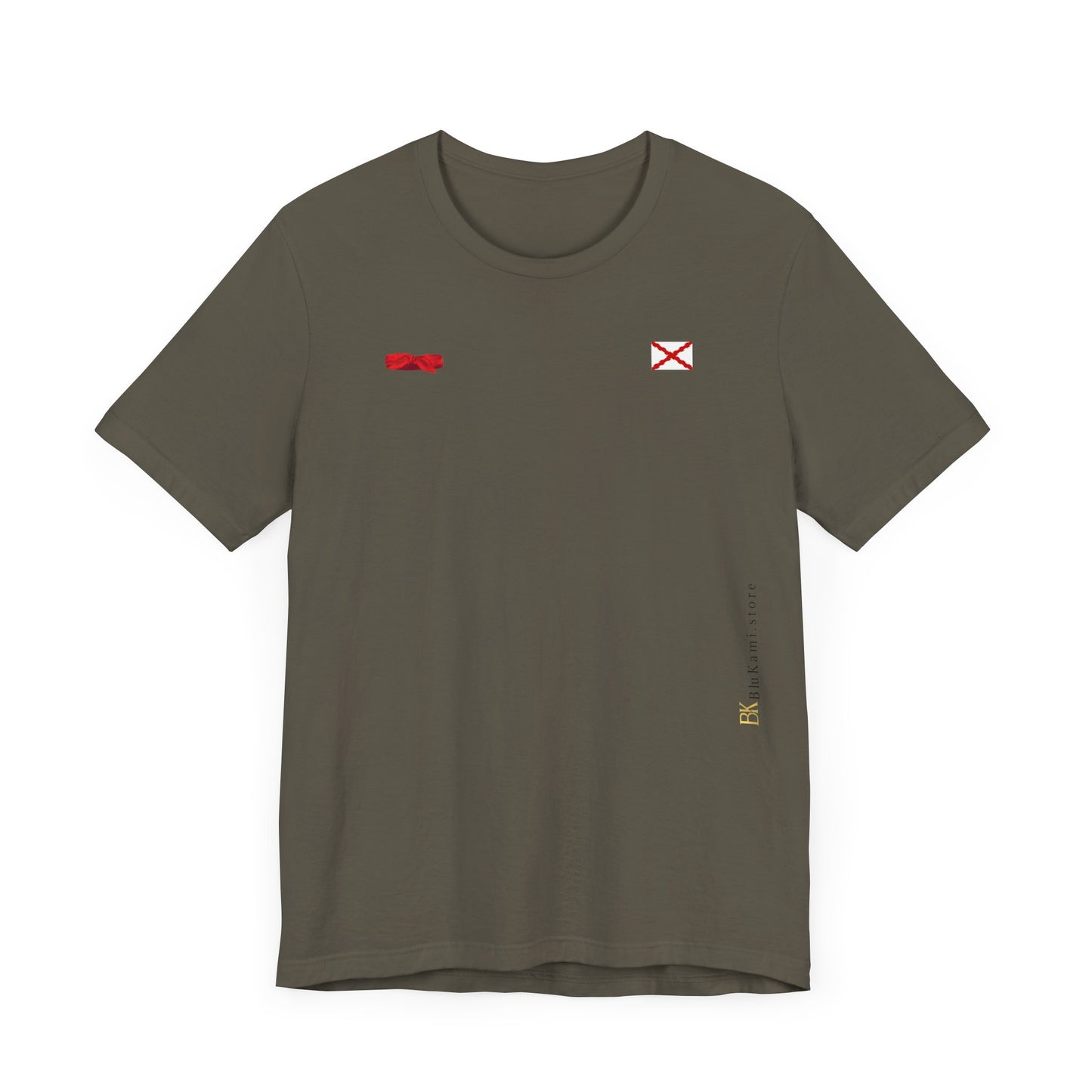 Camiseta manga corta Aspa de Borgoña Cruz de San Andrés y pañuelo hermandad Hispana