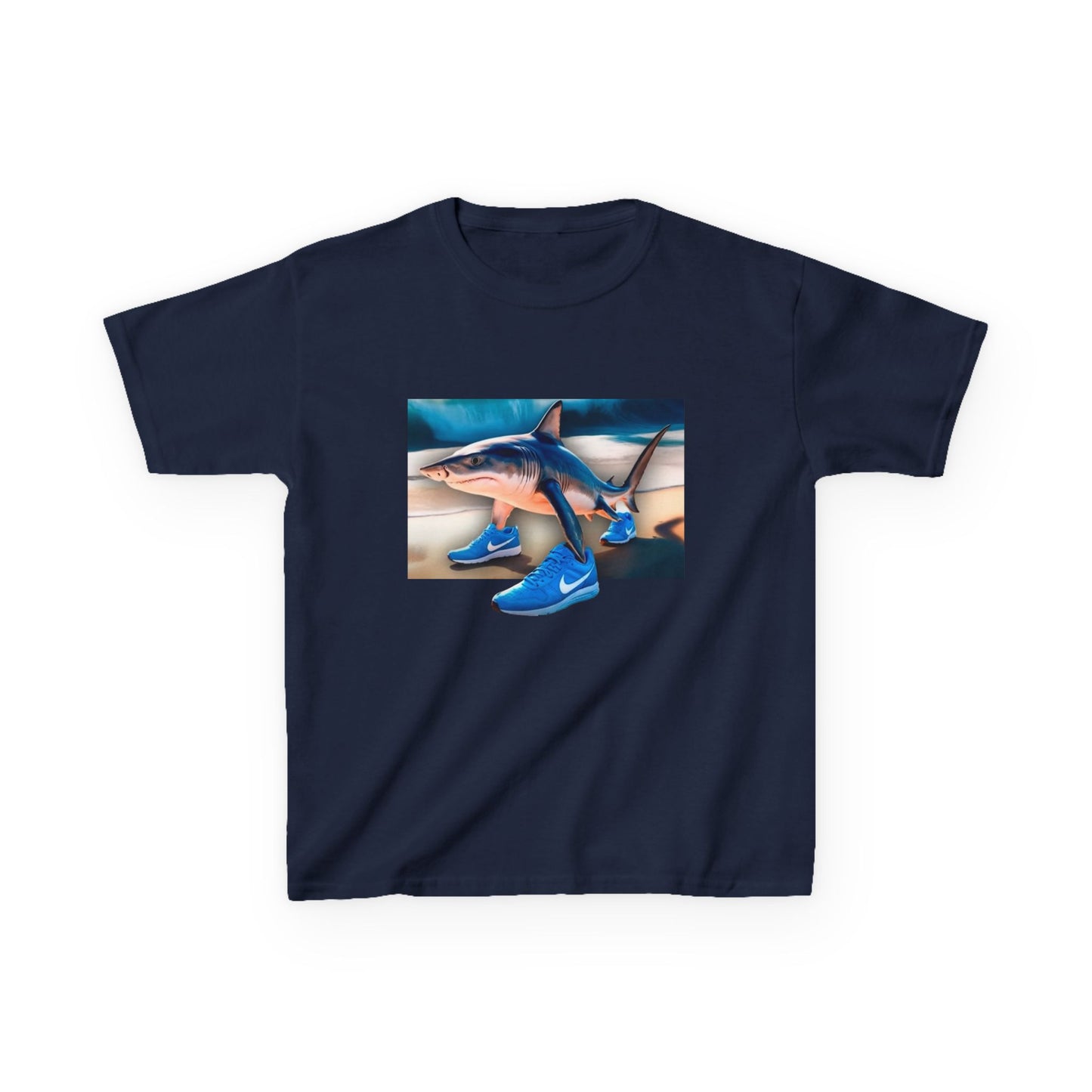 Camiseta tiburón. Tralalero Tralala. Playful Shark Adventure Tee | Kids Heavy Cotton™ T-Shirt, Fun Birthday Gift, Kid's Summer Outfit, Nautical Theme Shirt, Ocean Lover Shirt