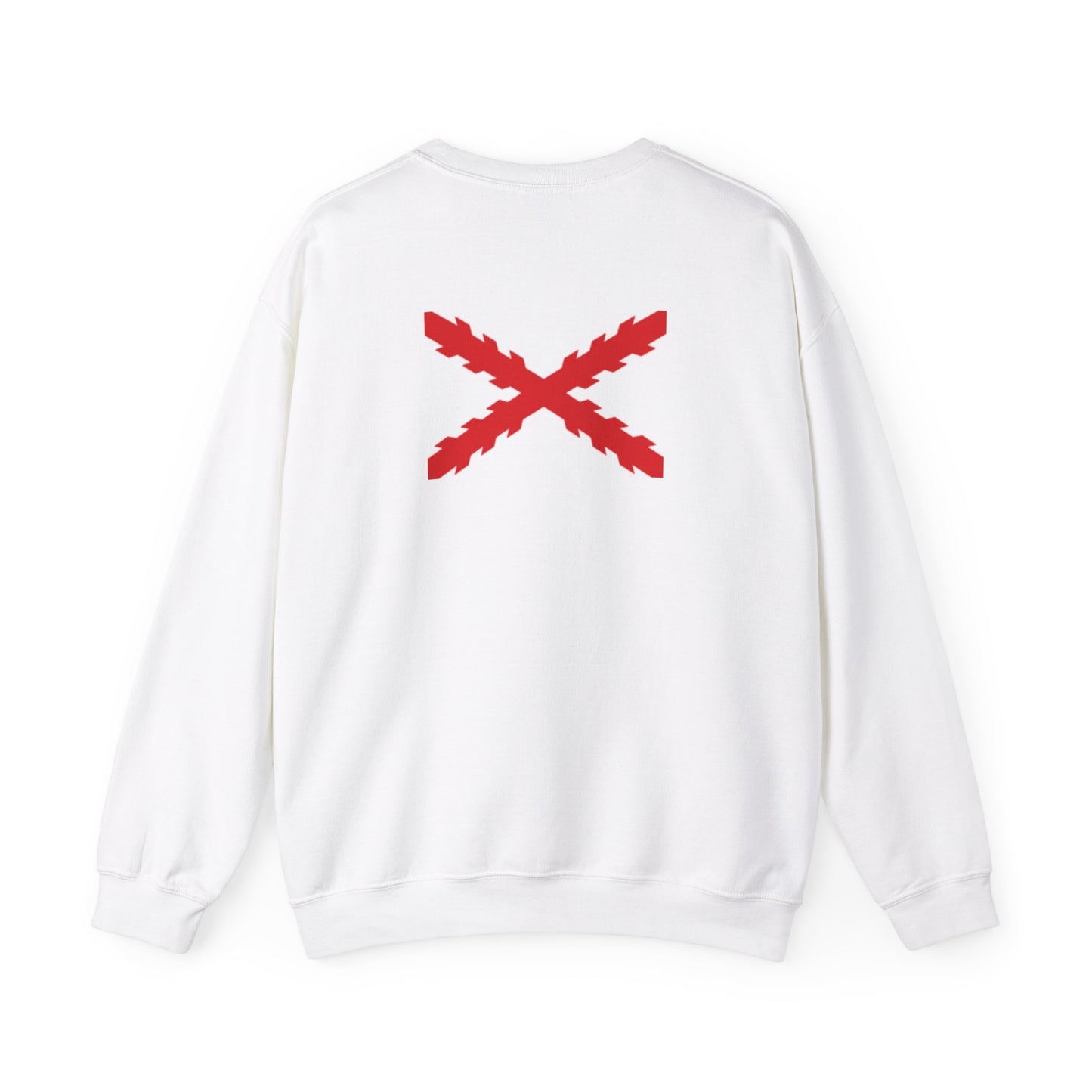 Aspa de Borgoña Sudadera espalda.