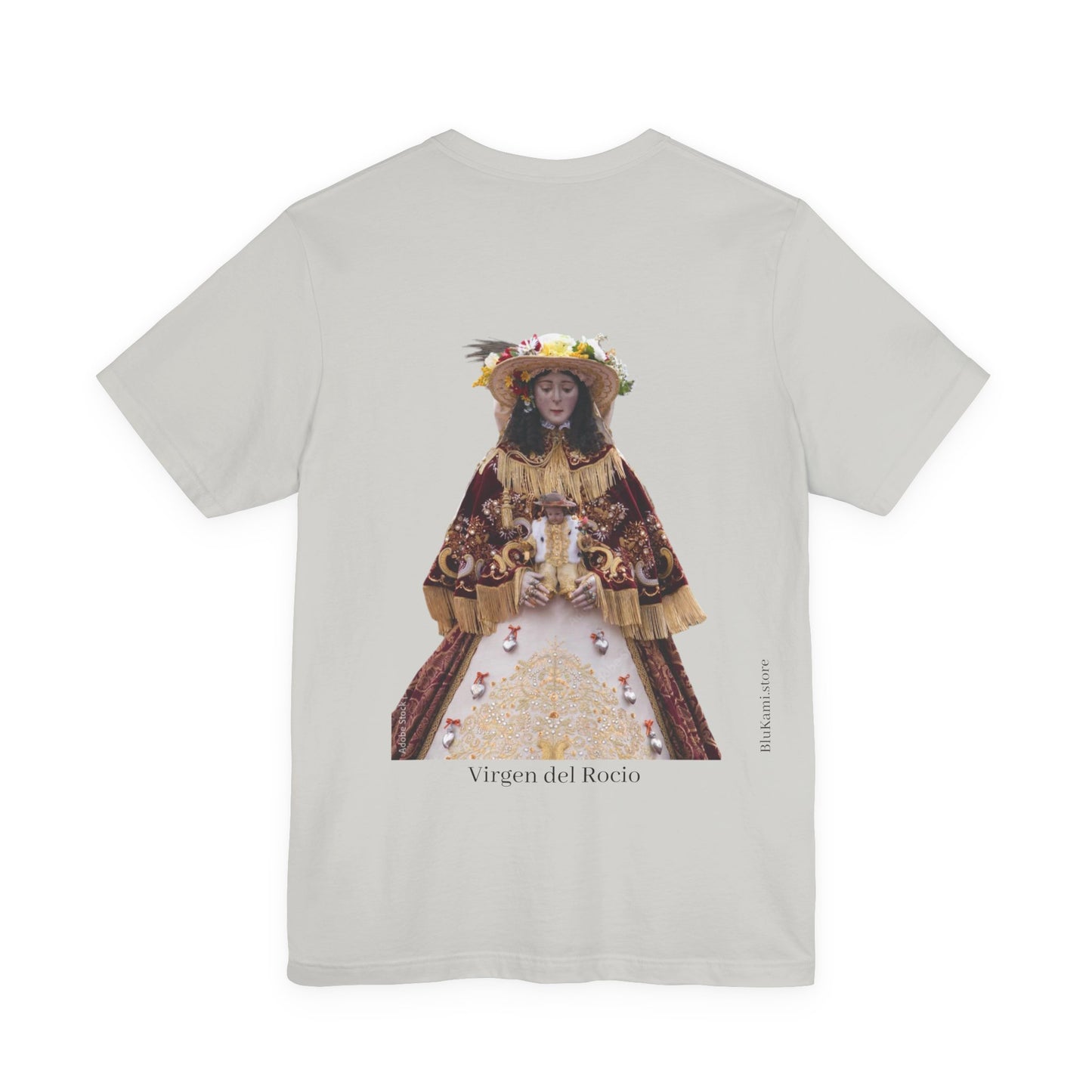 Camiseta manga corta Virgen del Rocío vestida de pastora.