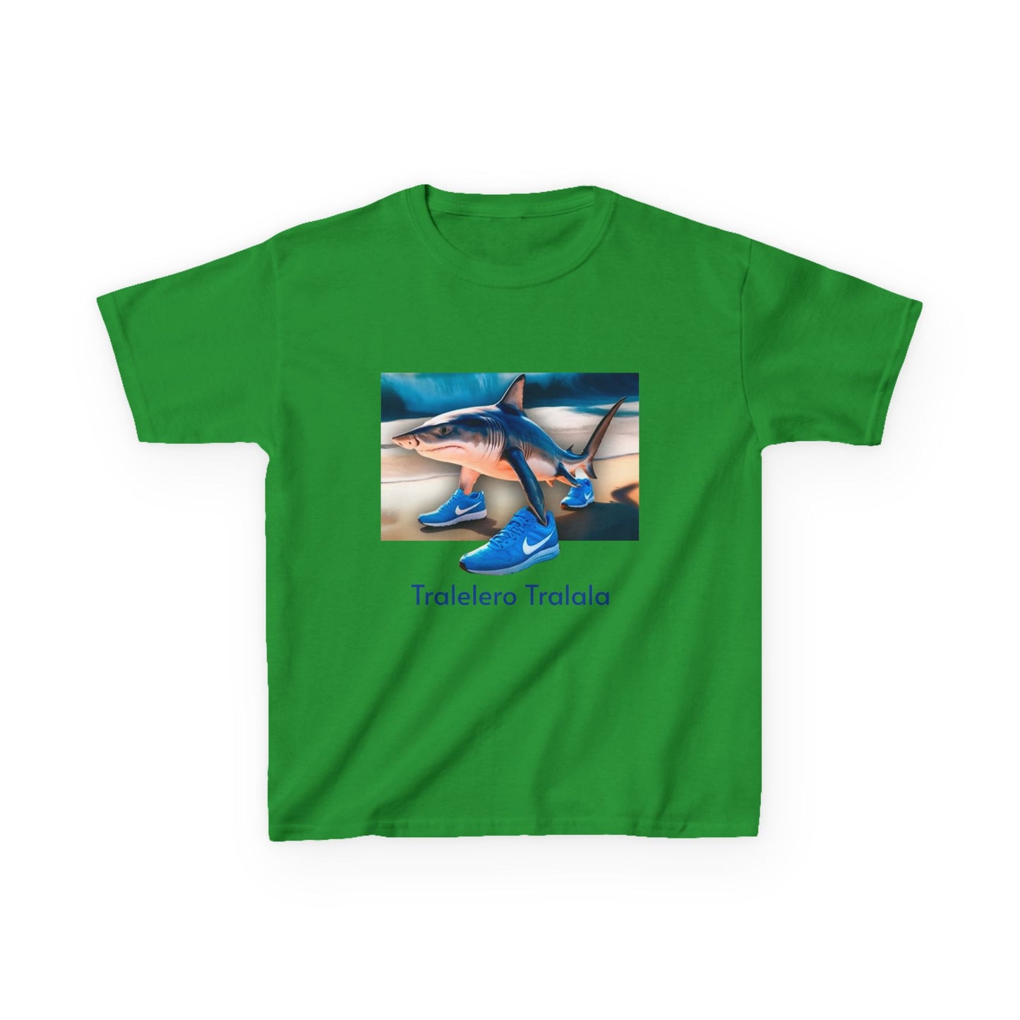 Camiseta tiburón. Tralalero Tralala. Playful Shark Adventure Tee | Kids Heavy Cotton™ T-Shirt, Fun Birthday Gift, Kid's Summer Outfit, Nautical Theme Shirt, Ocean Lover Shirt