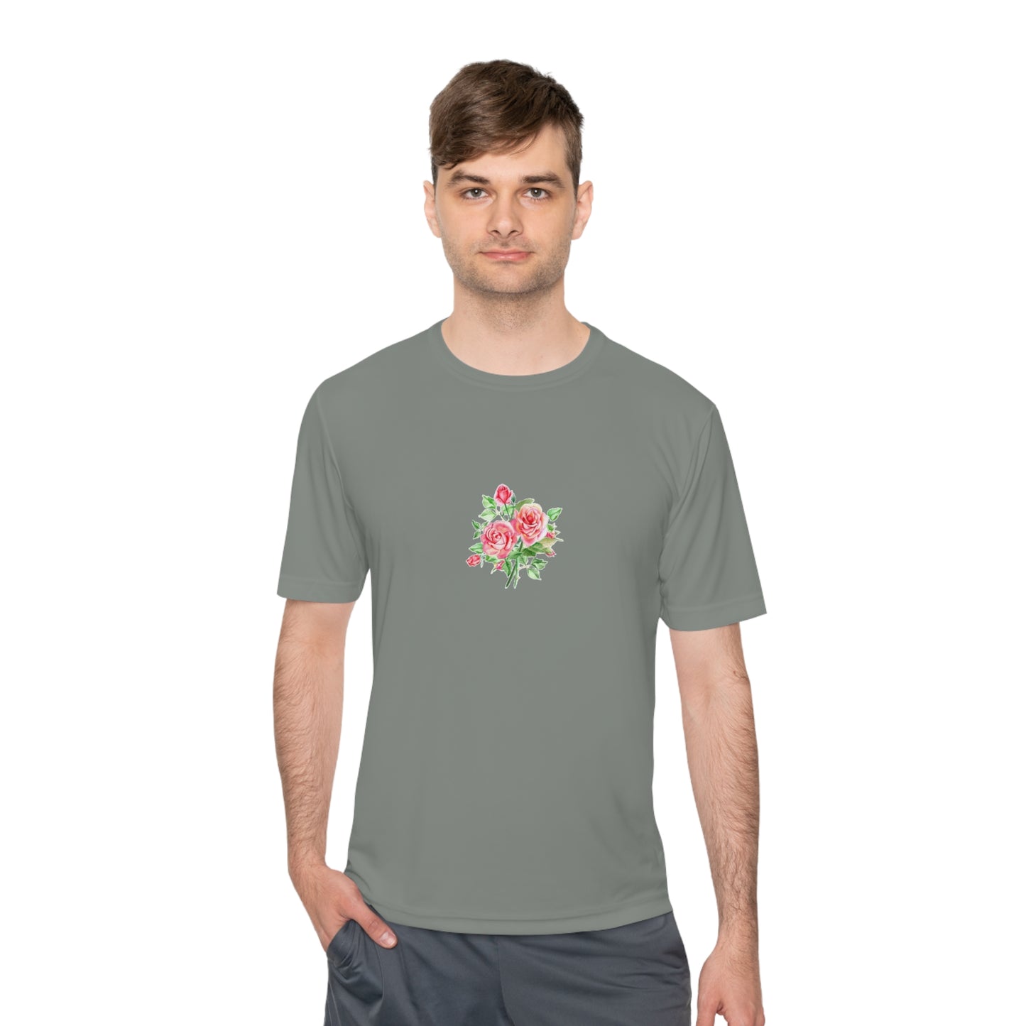 Camiseta mujer flor rosa  T-Shirt women