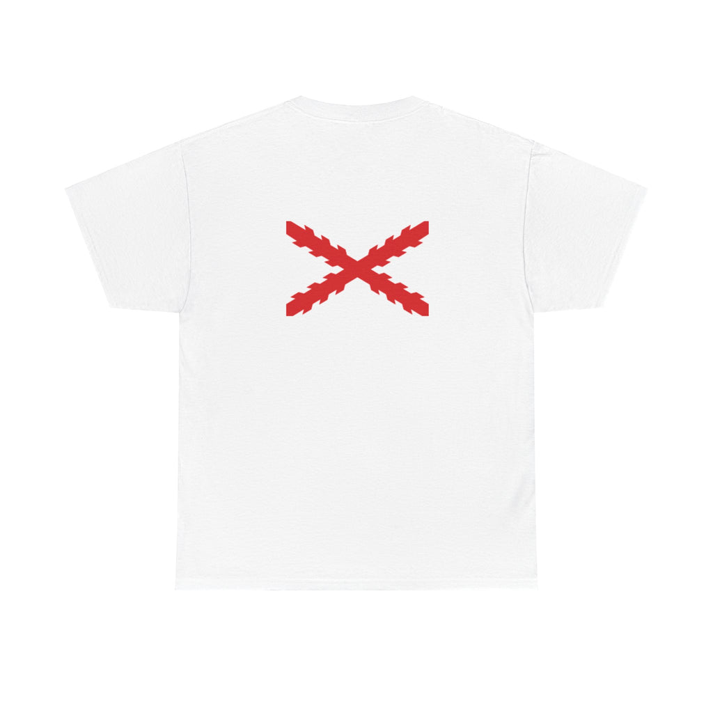 Camiseta manga corta Aspa Borgoña espalda
