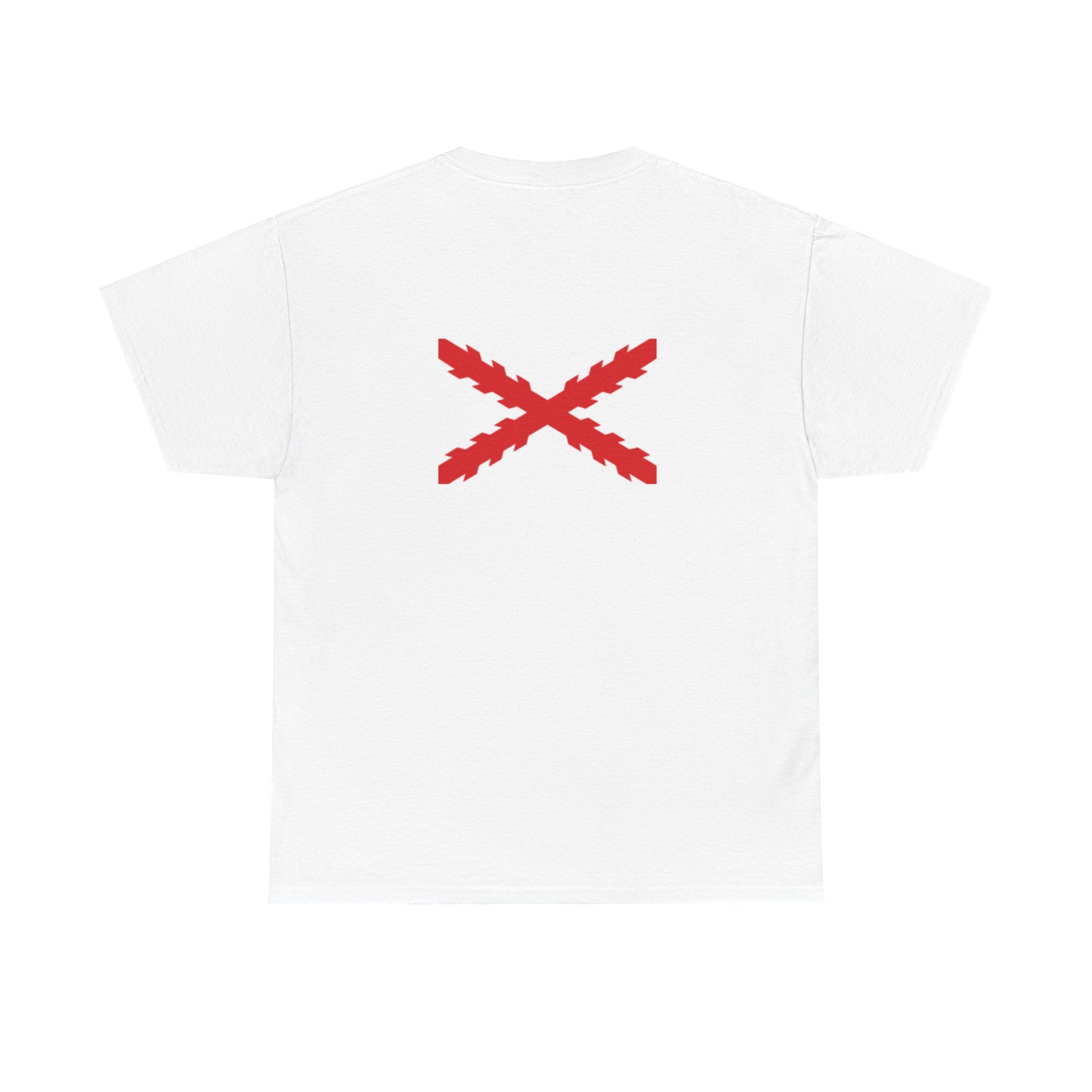 Camiseta manga corta Aspa Borgoña espalda