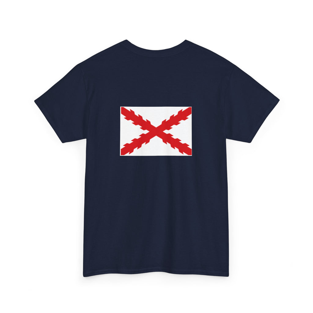 Camiseta manga corta Aspa Borgoña espalda