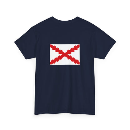 Camiseta manga corta Aspa Borgoña espalda