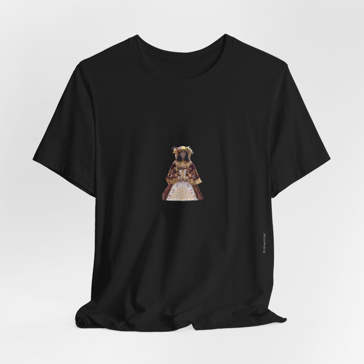 Camiseta manga corta Virgen del Rocío vestida de pastora.