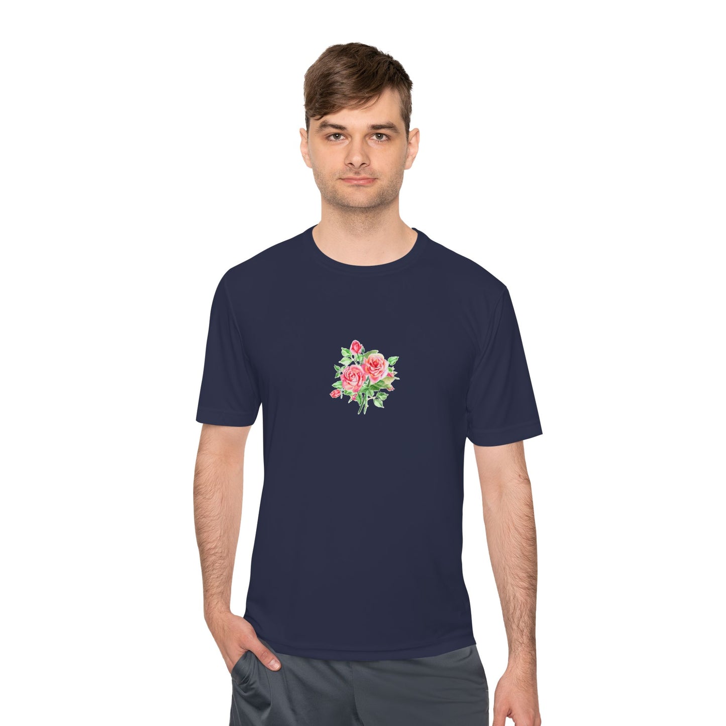Camiseta mujer flor rosa  T-Shirt women