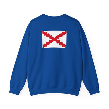 Sudadera sin capucha con bandera Aspa de Borgoña