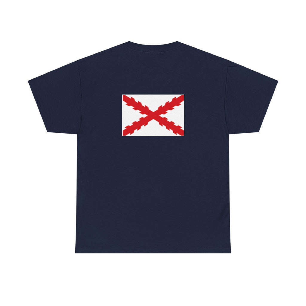 Camiseta manga corta Aspa Borgoña espalda
