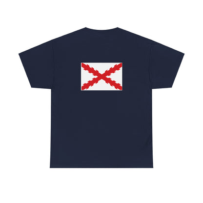 Camiseta manga corta Aspa Borgoña espalda