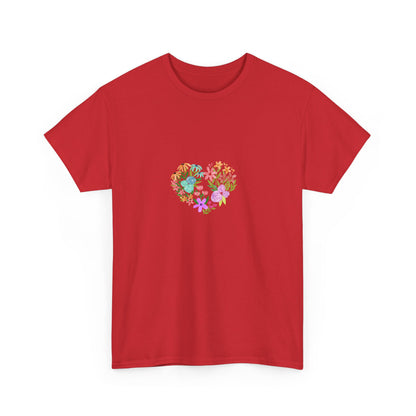 Camiseta manga corta Corazón Floral