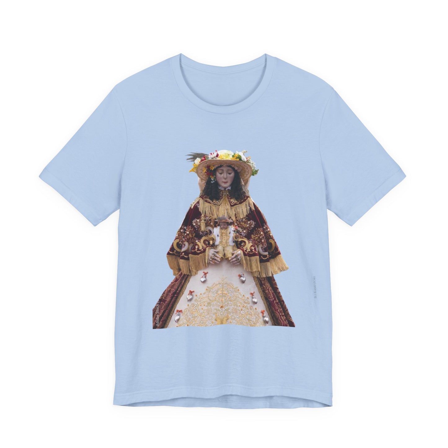Camiseta manga corta Virgen del Rocío vestida de pastora.