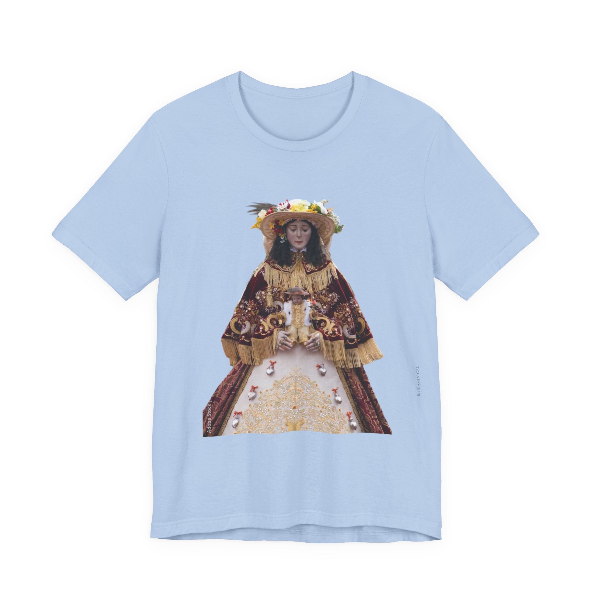 Camiseta manga corta Virgen del Rocío vestida de pastora.
