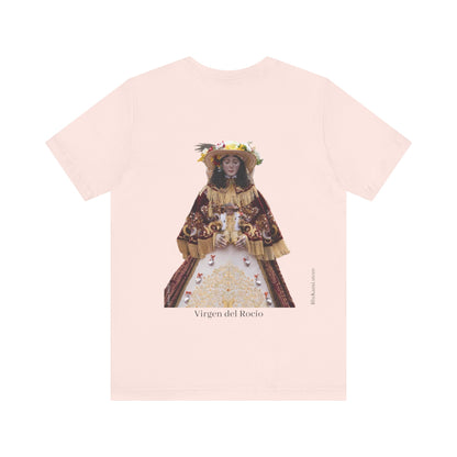 Camiseta manga corta Virgen del Rocío vestida de pastora.