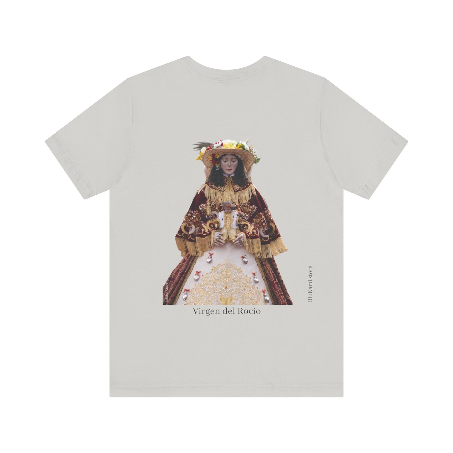 Camiseta manga corta Virgen del Rocío vestida de pastora.