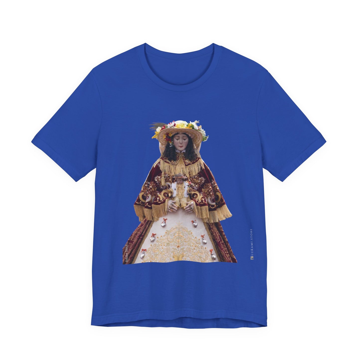 Camiseta manga corta Virgen del Rocío vestida de pastora.