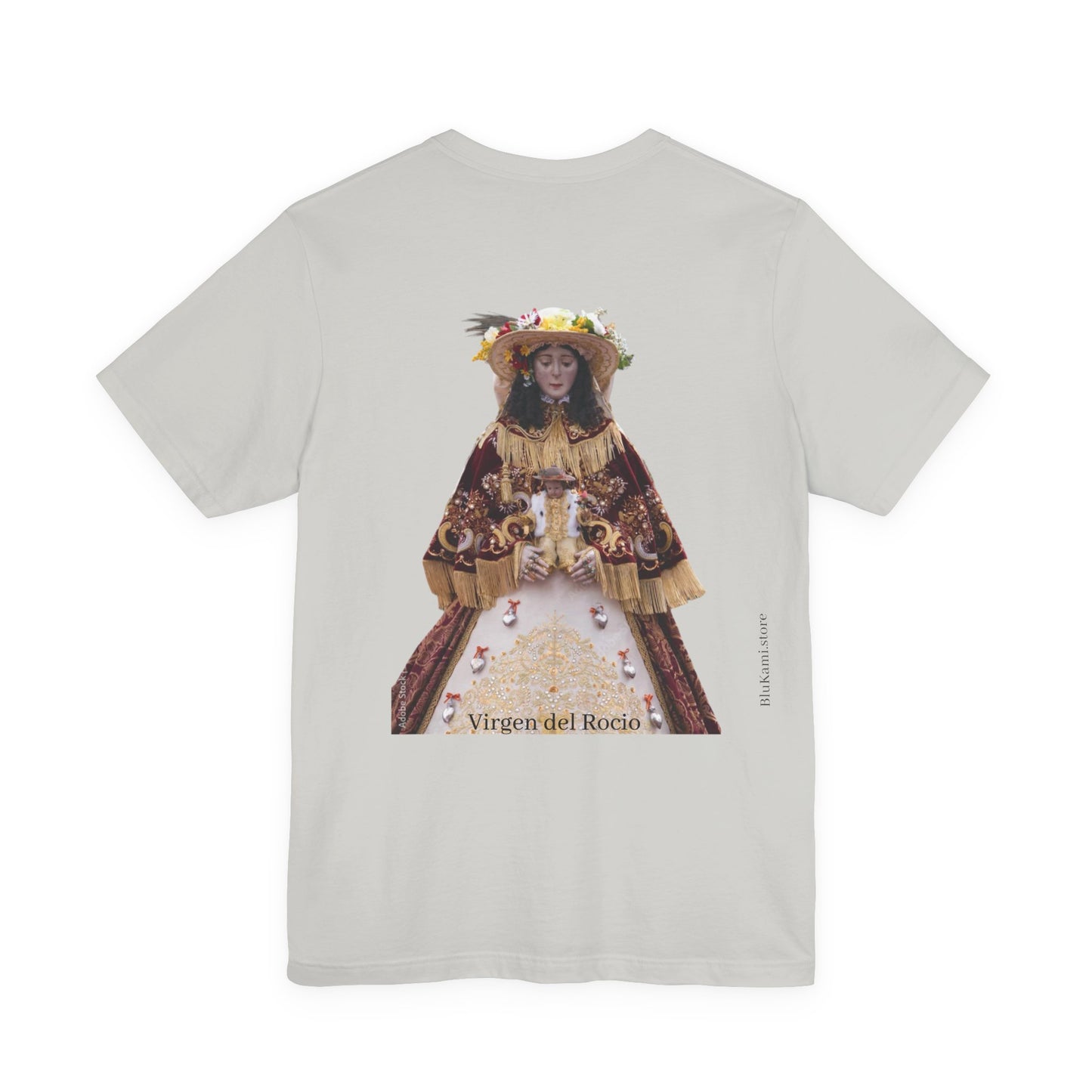 Camiseta manga corta Virgen del Rocío vestida de pastora.