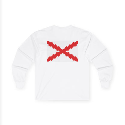 Camiseta manga larga bandera Aspa Borgoña Cruz de San Andrés